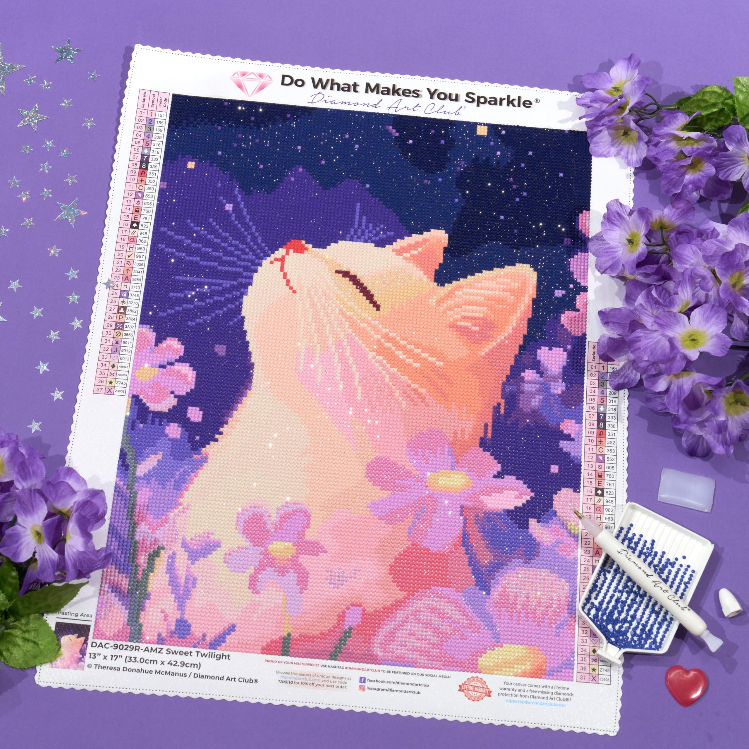 DIAMOND ART CLUB Sweet Twilight Diamond Painting Kit, Fun DIY